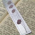 Personalized Poppy Flower Bookmark