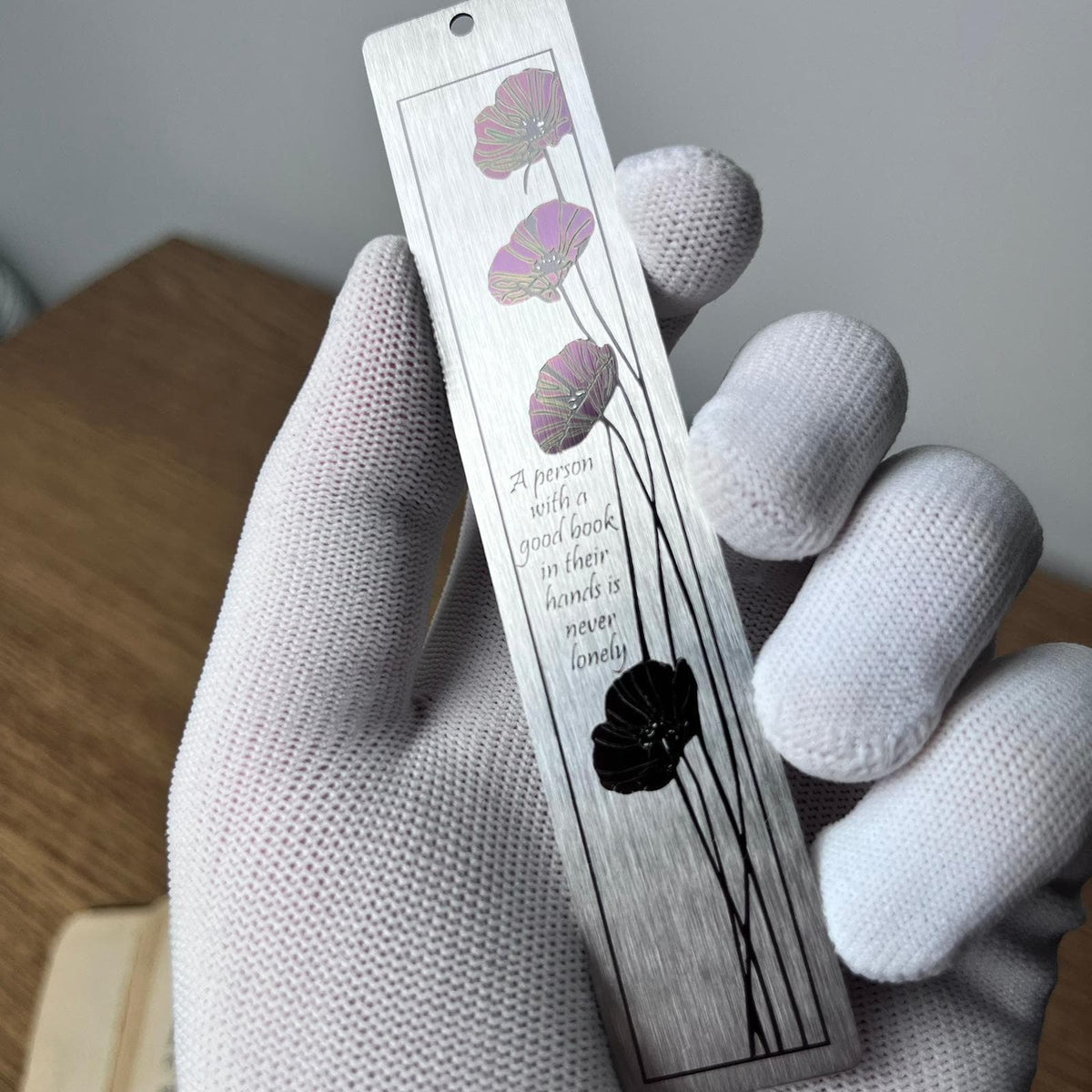 Personalized Poppy Flower Bookmark