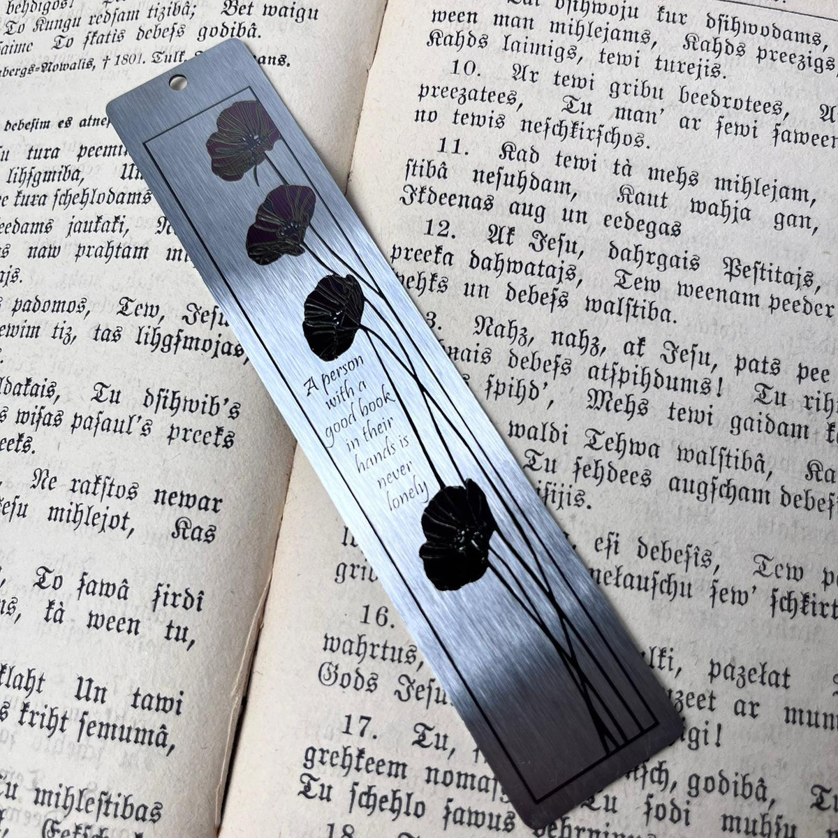 Personalized Poppy Flower Bookmark