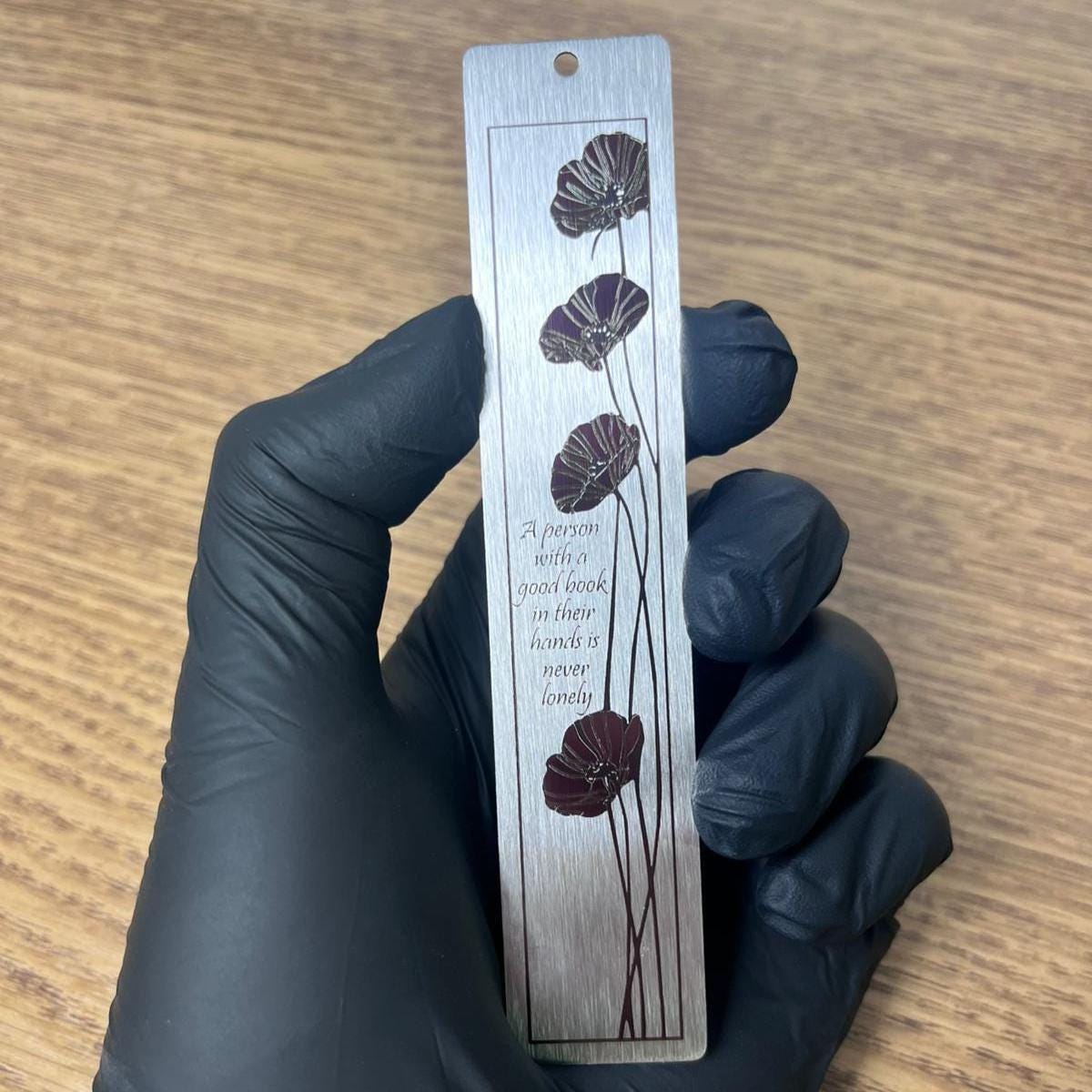 Personalized Poppy Flower Bookmark