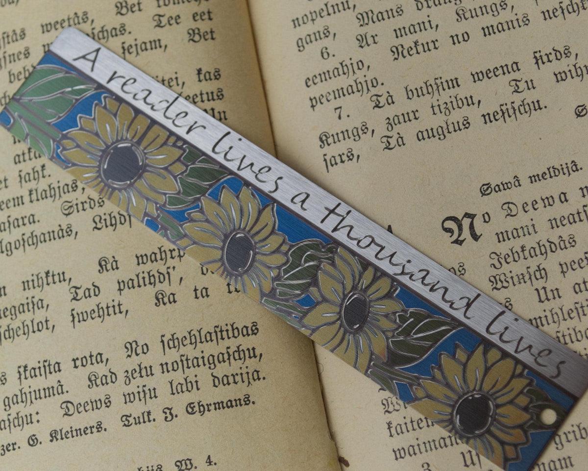 Personalized Sunflower Bookmark