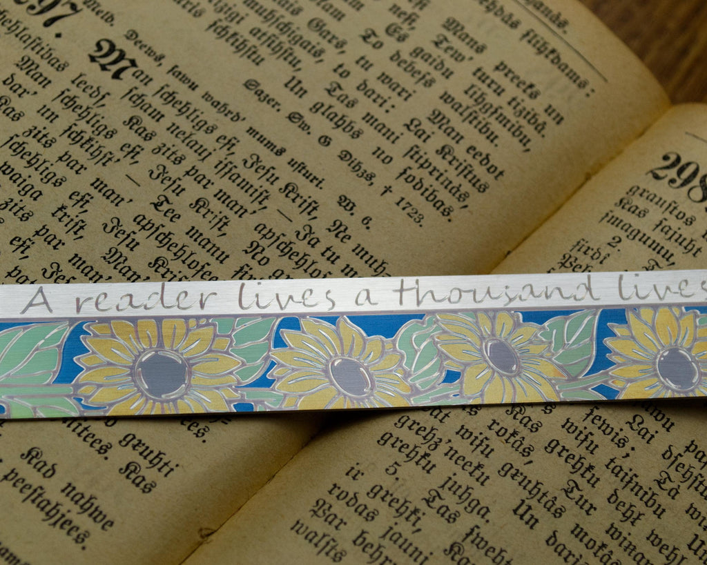 Personalized Sunflower Bookmark