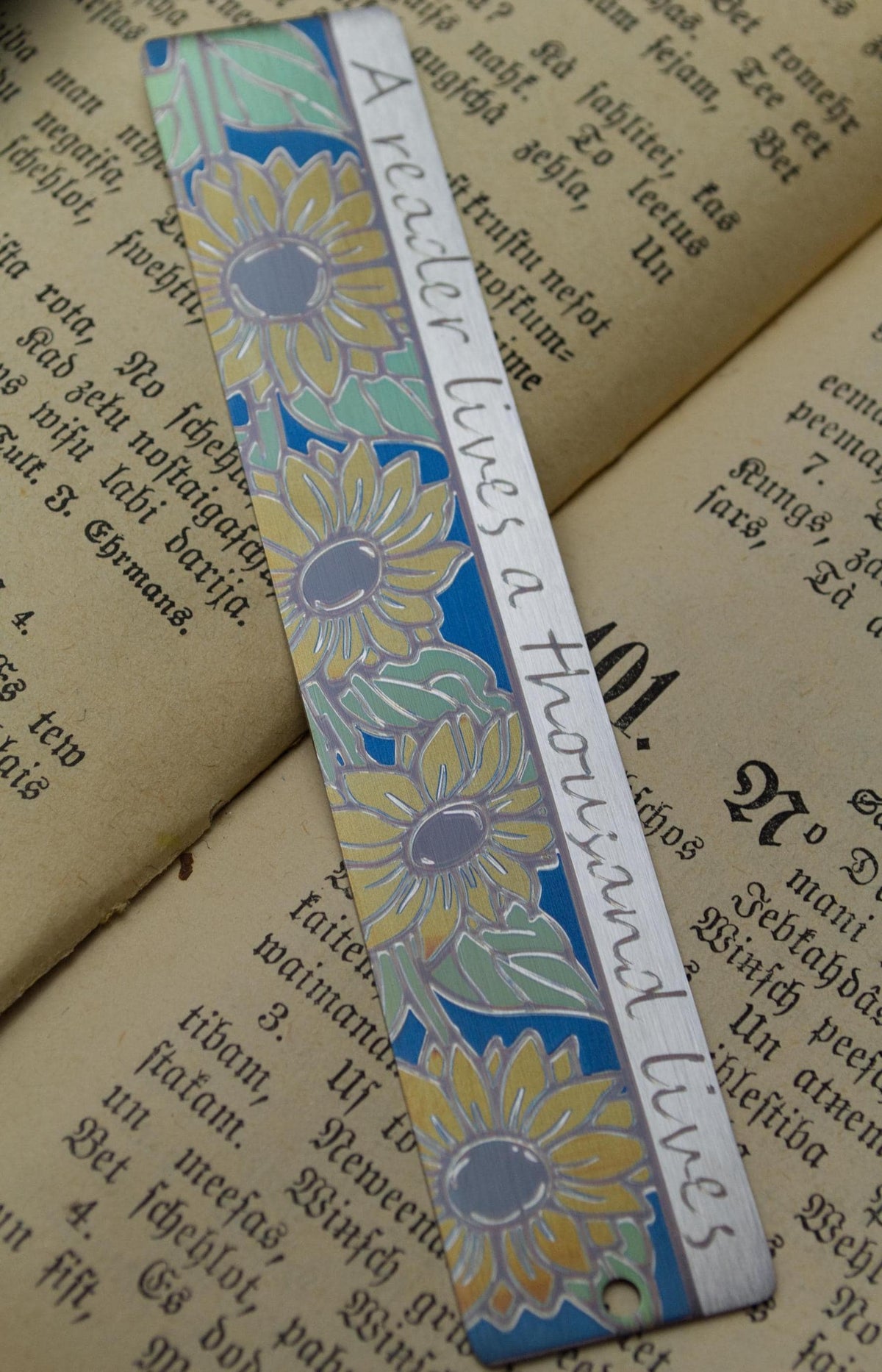 Personalized Sunflower Bookmark