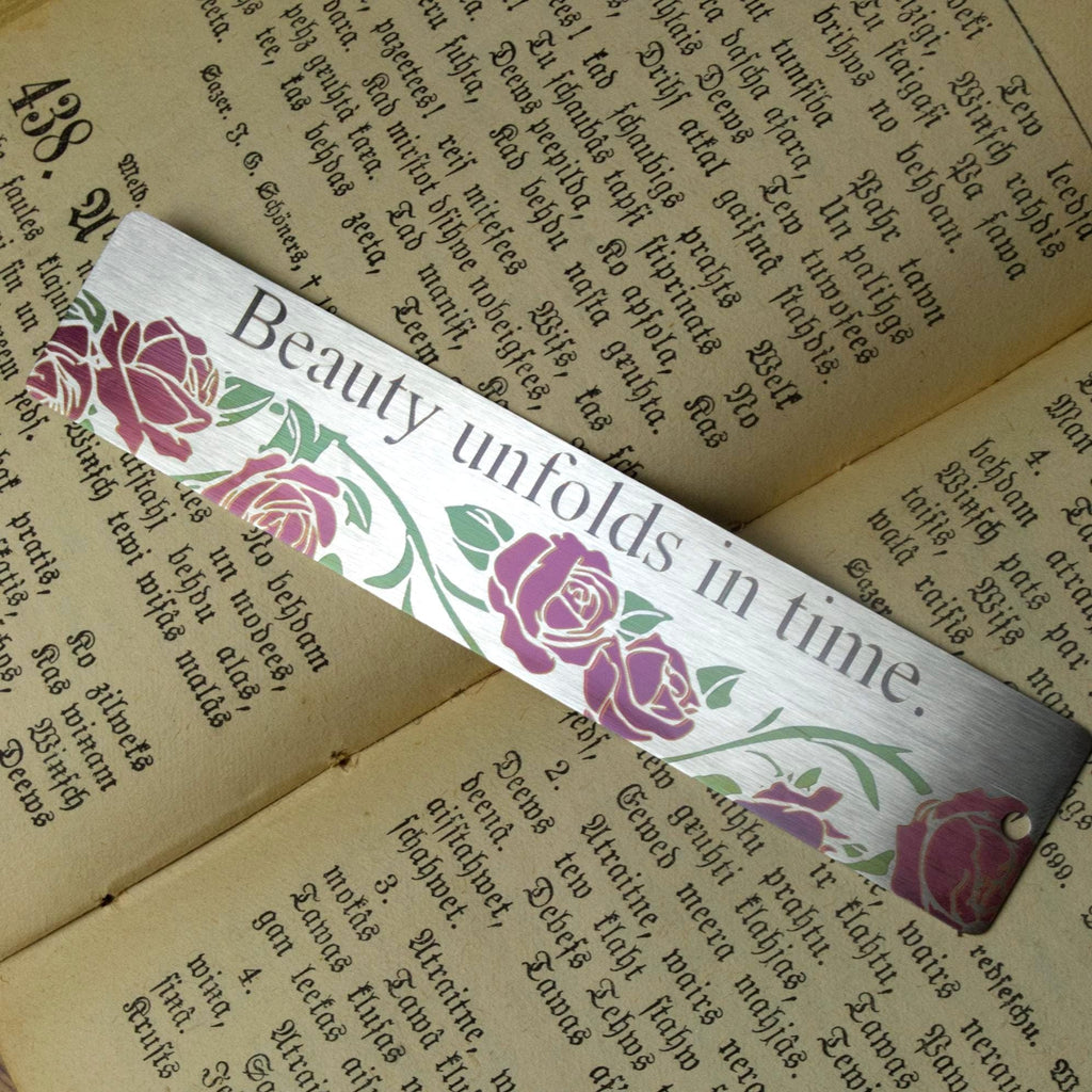 Personalized Rose Bookmark