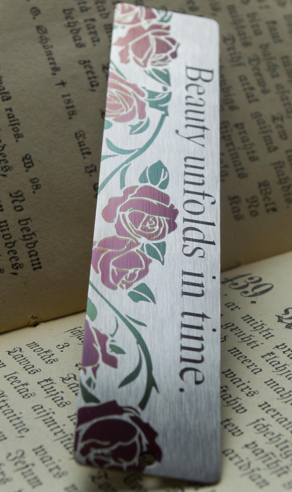 Personalized Rose Bookmark