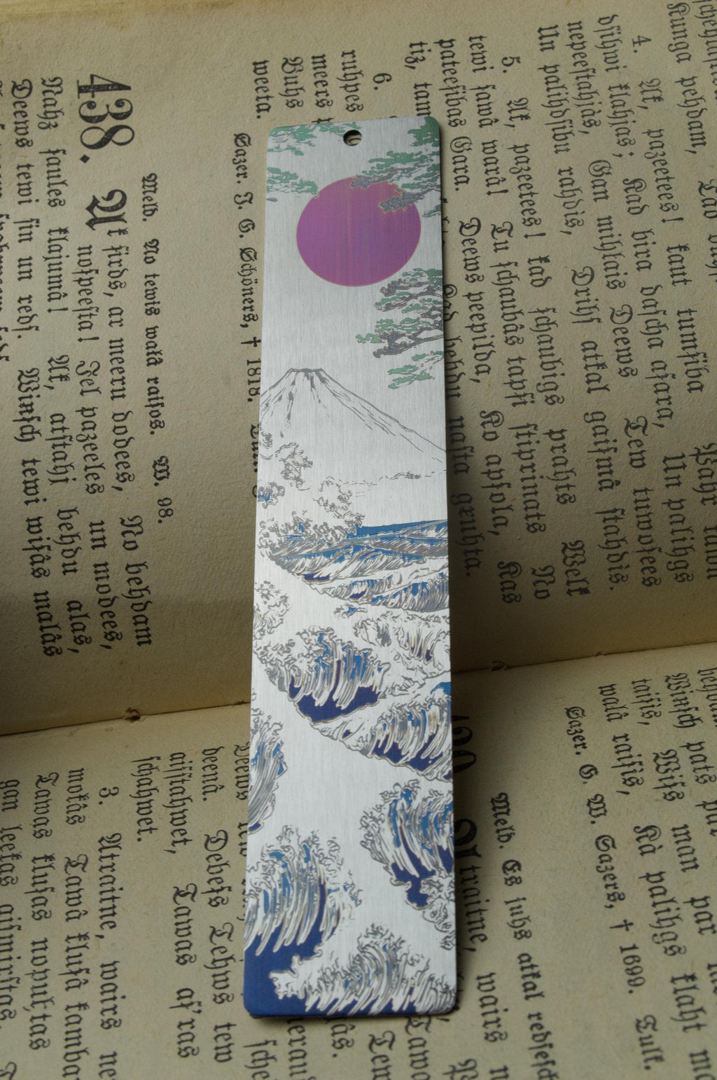 Japanese Wave Metal Bookmark