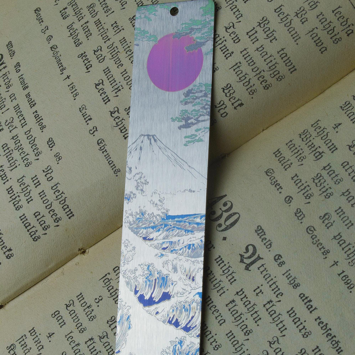 Japanese Wave Metal Bookmark