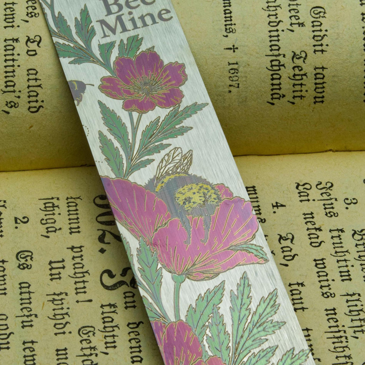 Personalized Golden Bee Metal Bookmark