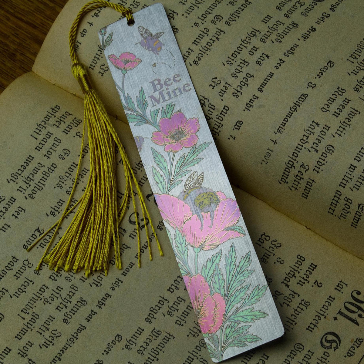 Personalized Golden Bee Metal Bookmark