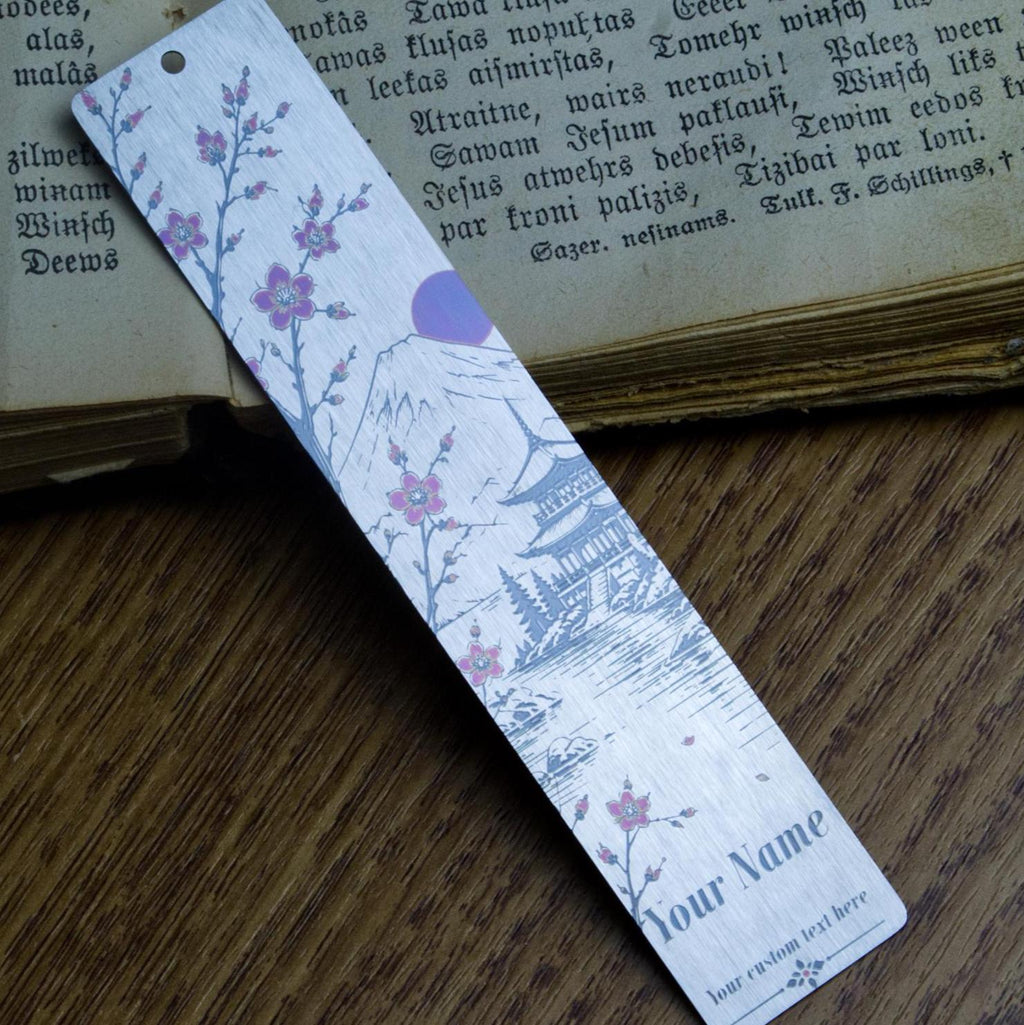 Personalized Cherry Blossom Bookmark