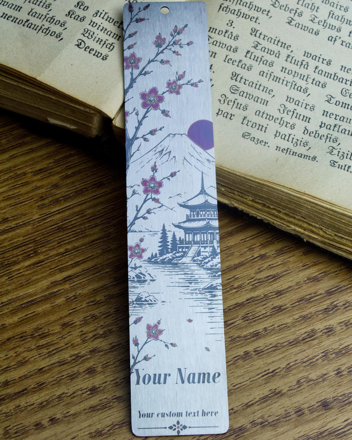 Personalized Cherry Blossom Bookmark