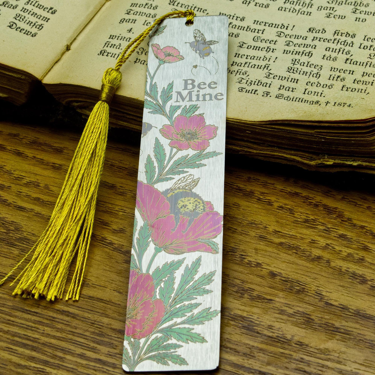 Personalized Golden Bee Metal Bookmark