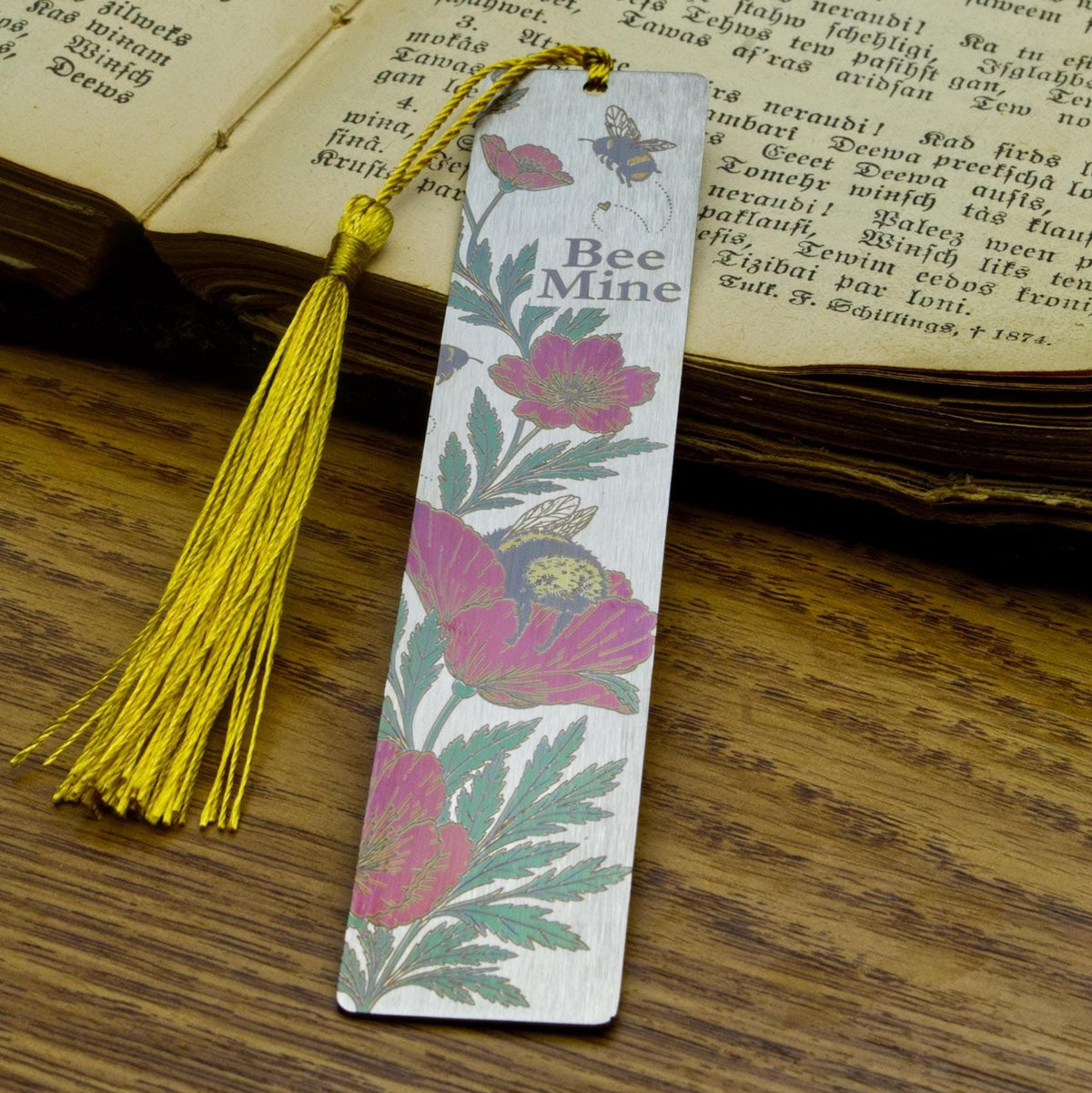 Personalized Golden Bee Metal Bookmark