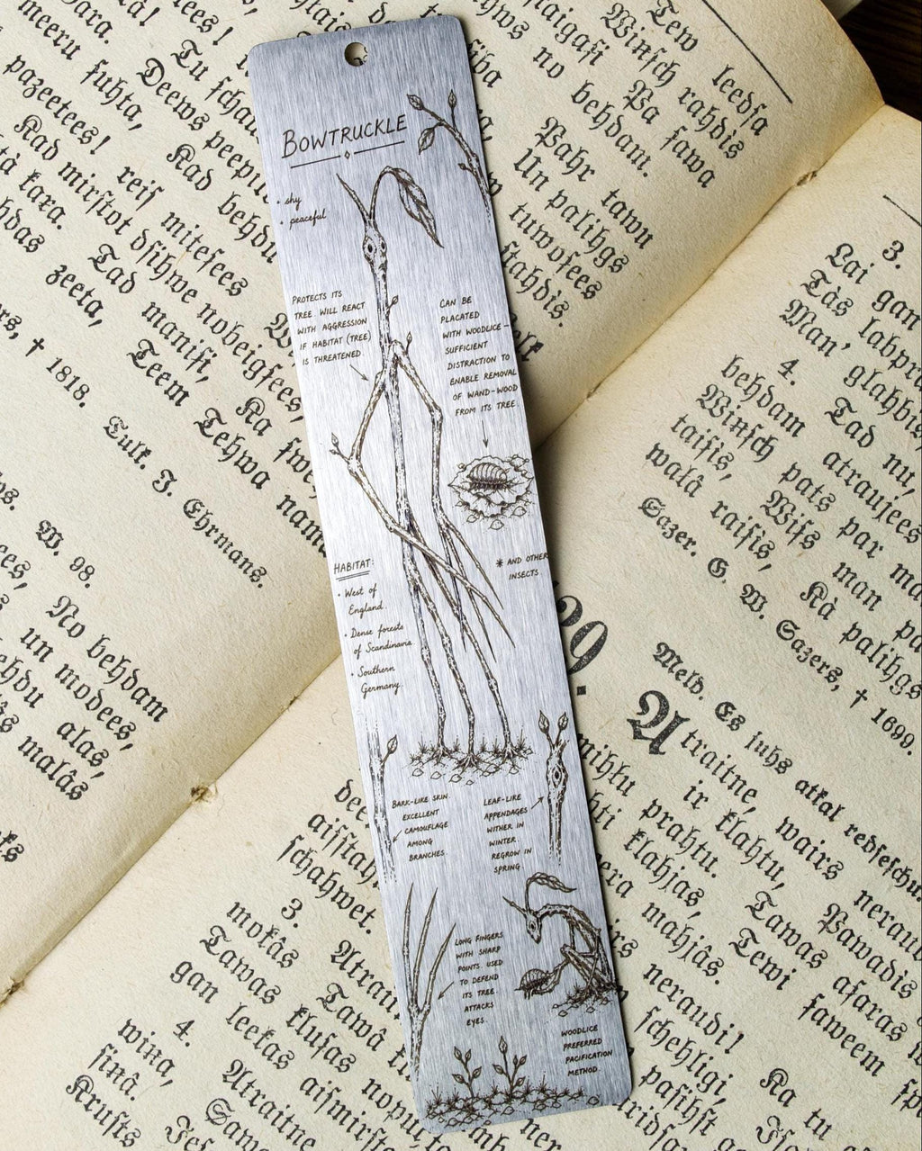 Bowtruckle Metal Bookmark