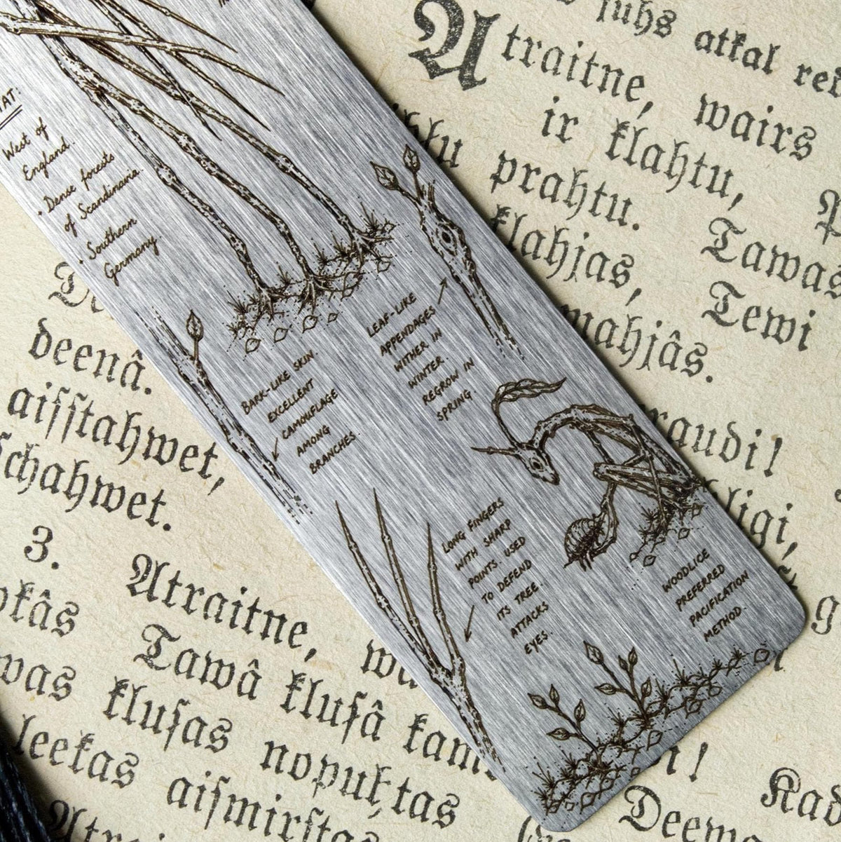 Bowtruckle Metal Bookmark