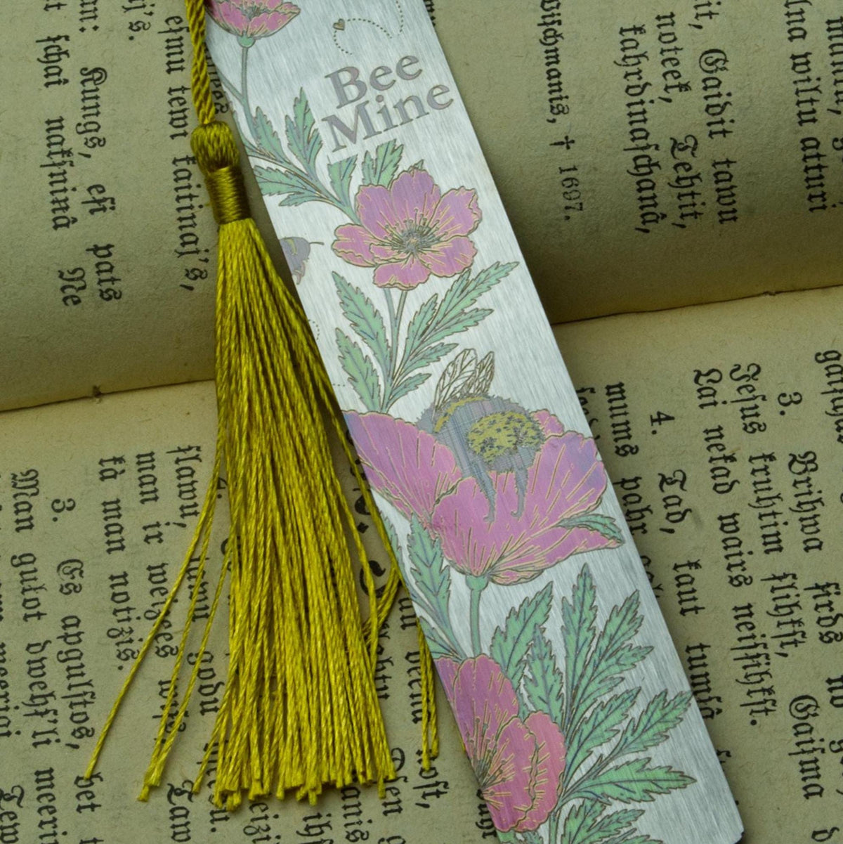 Personalized Golden Bee Metal Bookmark